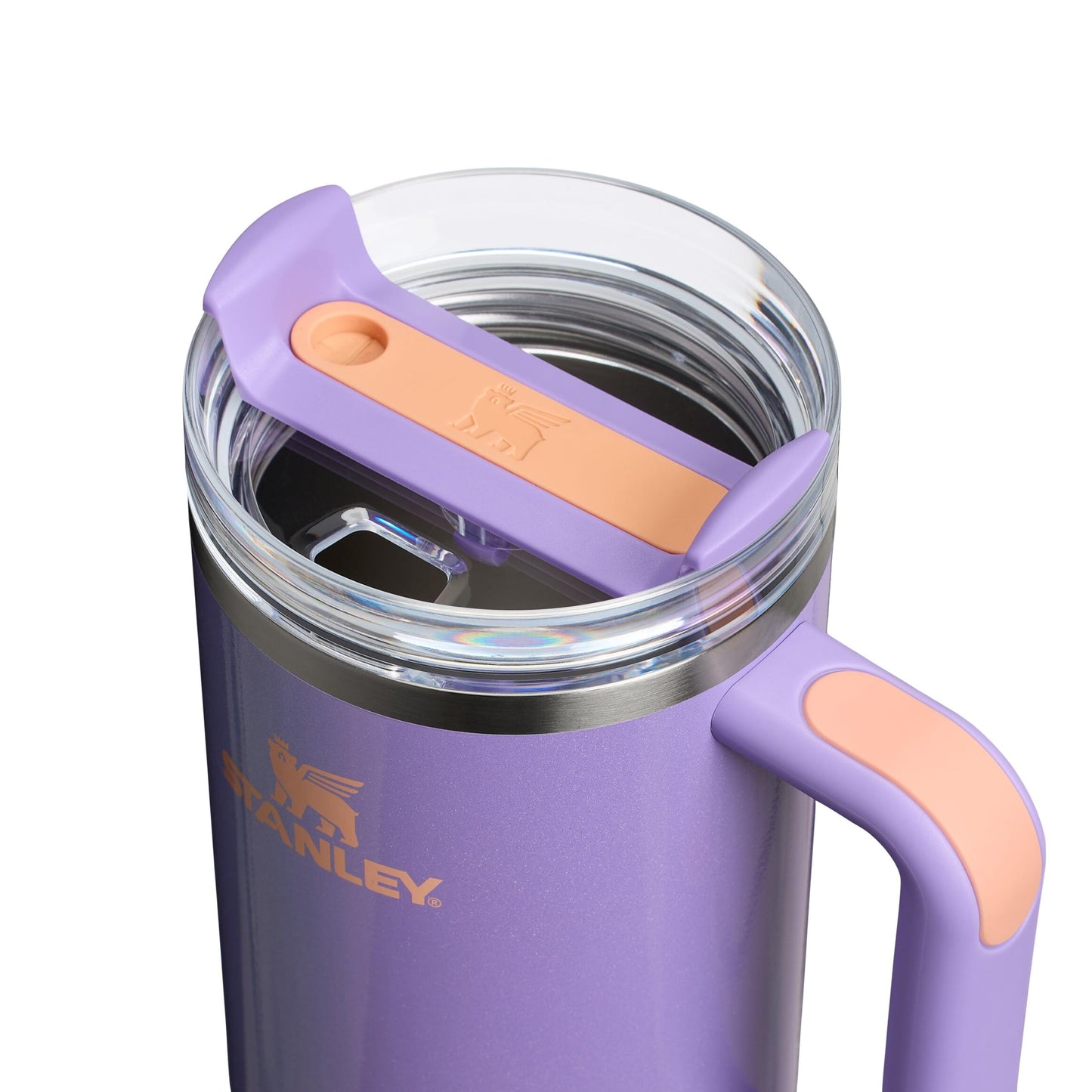 STANLEY 1913 Quencher H2.0 Flowstate Drinking Bottle with Straw 1.2L - Thermo Mug Cools for 11 Hours - 48 Hours Ice Cooled - Thermos Bottle BPA Free - Stainless Steel Drinking Cup - Periwinkle Shimmer - 100000115753