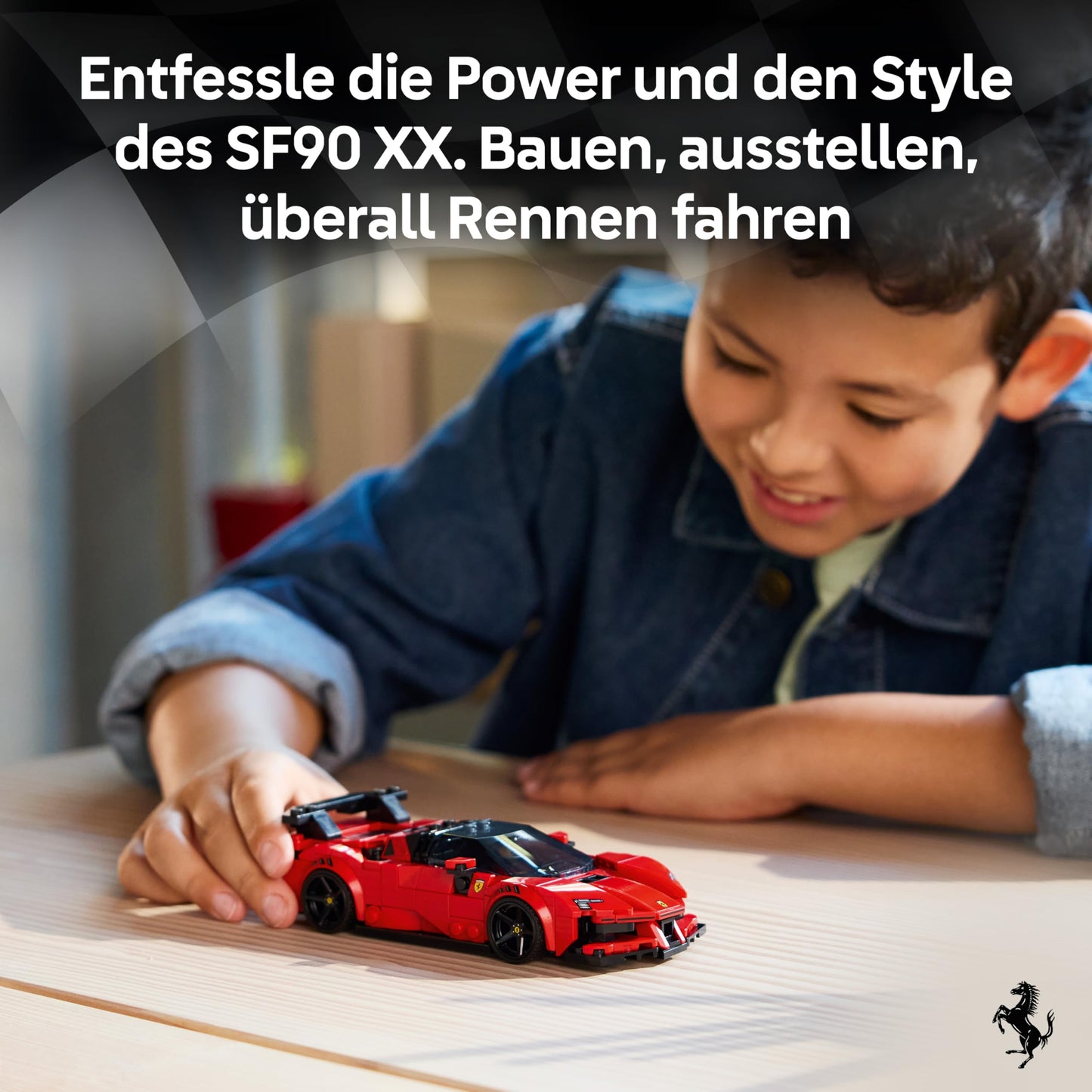 LEGO Speed Champions Ferrari SF90 XX Stradale sports car - model building with collectible driver minifigure - birthday gift idea for boys aged 9 and up and motorsport fans - 77254