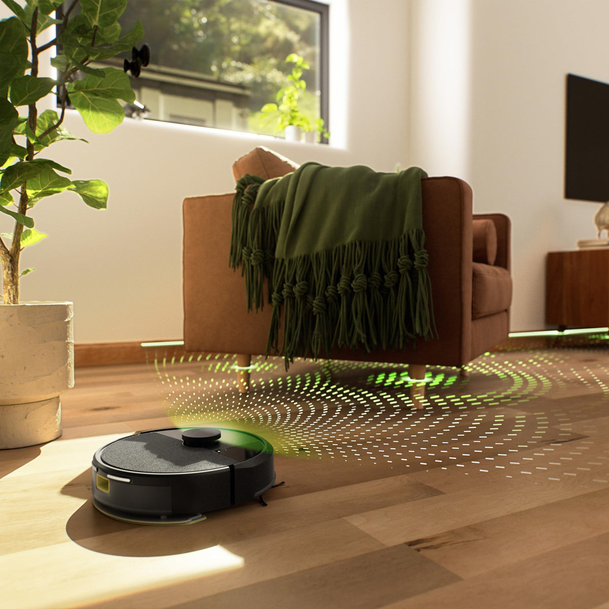 iRobot Roomba 105 Combo + AutoEmpty Dock - Golire automată timp de până la 75 de zile - Aspirare + Spălare - Clearview LiDAR - 7000Pa - 120 minute - SmartScrub - Ocolește obstacole - Aplicație - Negru - Y351040