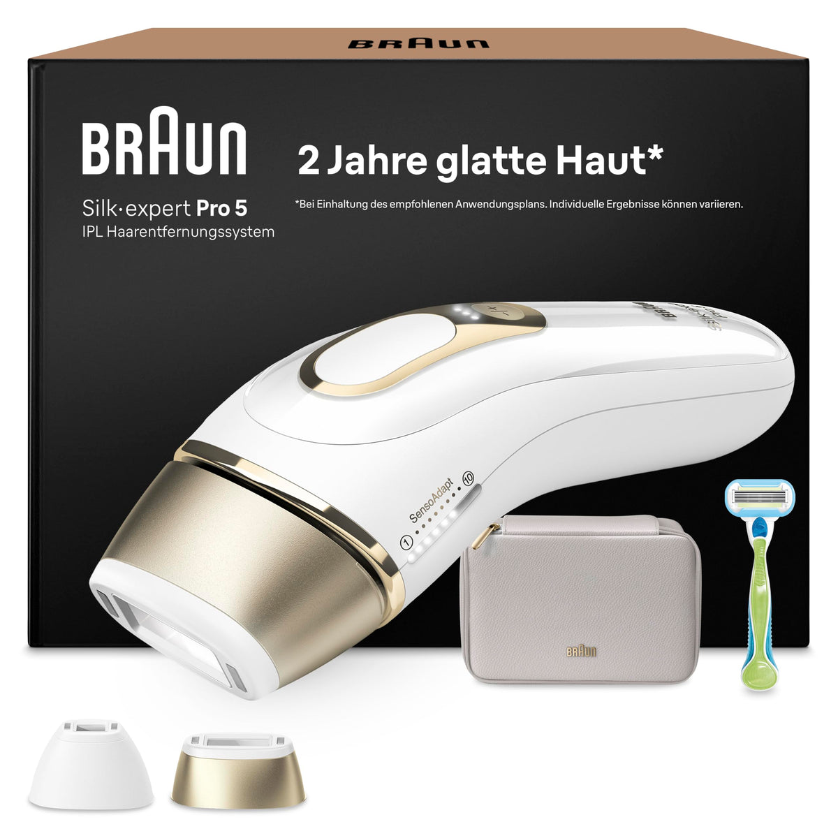 Braun IPL Dispozitive Epilare Silk·expert Pro 5, PL5152, Alb/Auriu