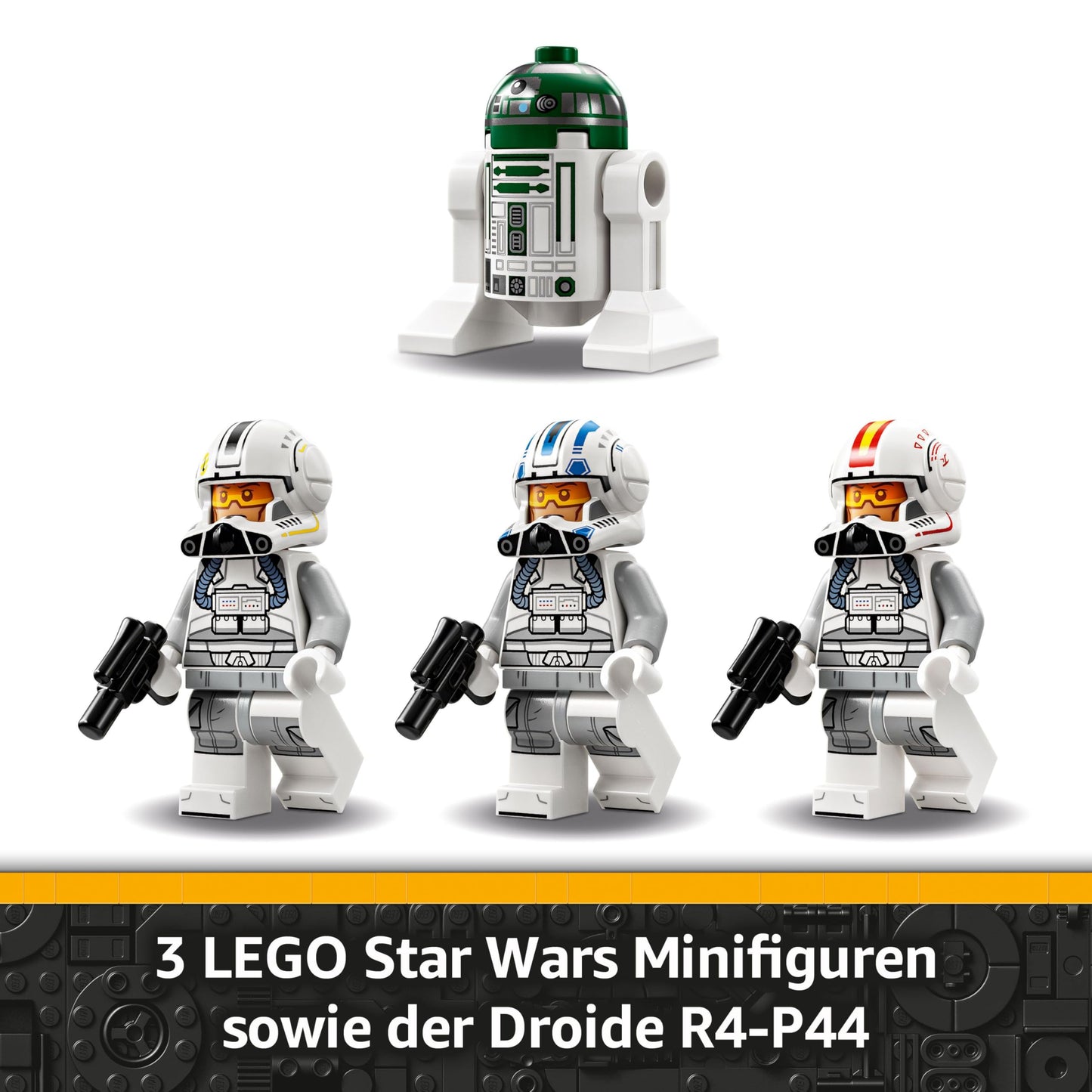 LEGO Star Wars 75402 ARC-170 Starfighter toy with 4 minifigures including clone pilot and R4-P44 droid, collector's item, gift for fans of Revenge of the Sith and boys and girls aged 9 and over