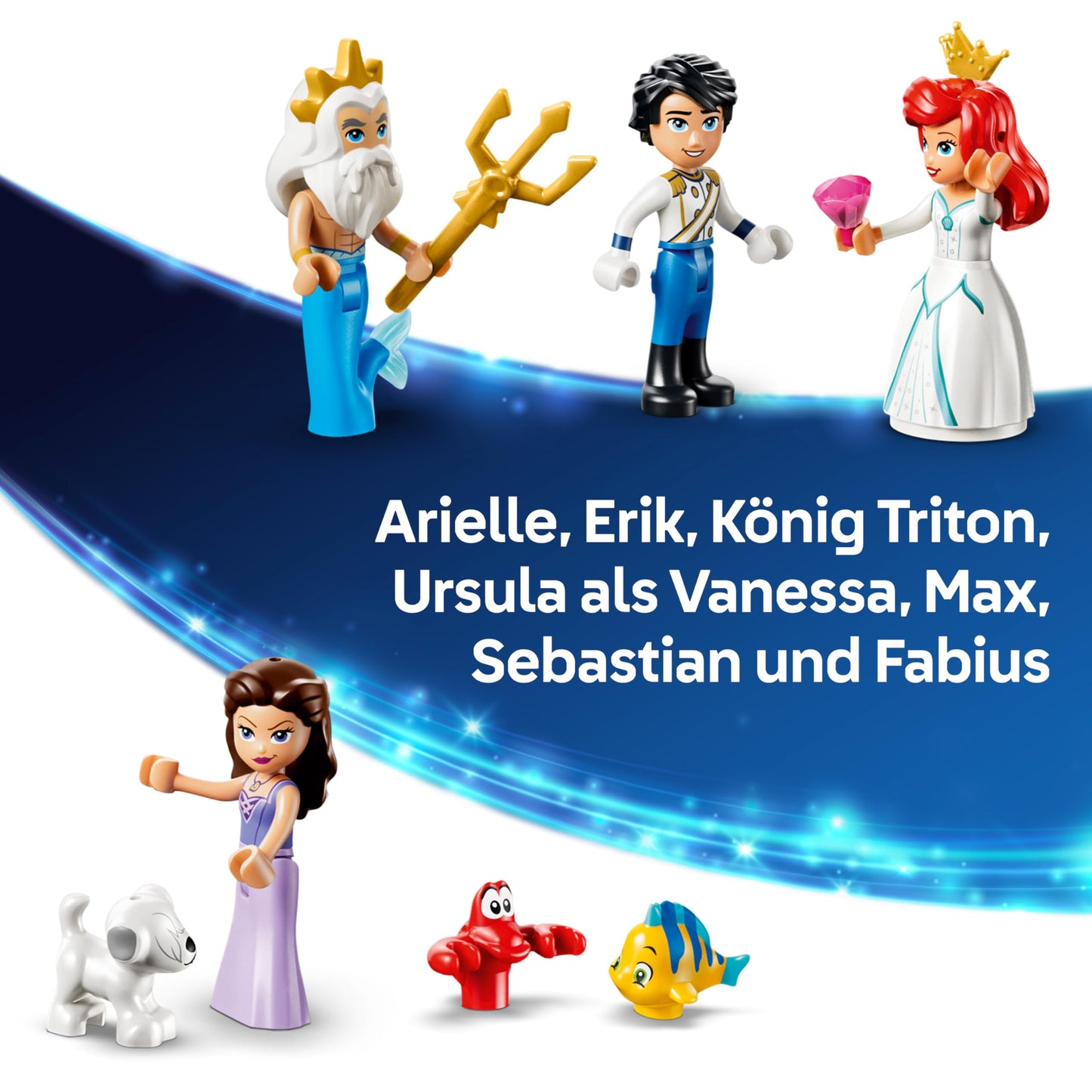 LEGO ǀ Disney Princess Ariel's Royal Wedding Boat - The Little Mermaid Set with 7 figures including Arielle and Vanessa - Room decoration - Gift for girls aged 6 and up and fans 43299