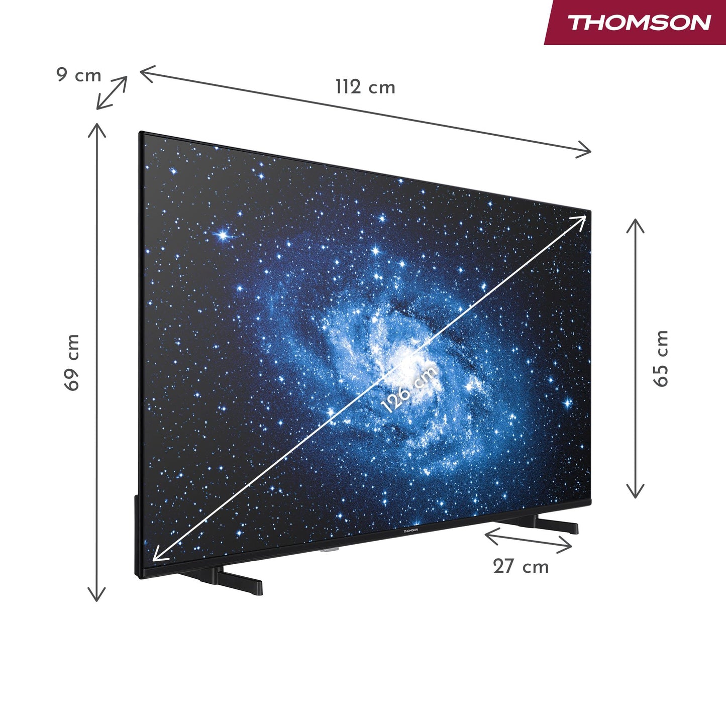 Thomson 50 inch (126 cm) 4K UHD Smart Fire TV, Alexa voice control, triple tuner (DVB-T/T2/C/S/S2), Dolby Vision, Dolby Atmos, HDR10, AirPlay, HDMI 2.1, WiFi, Bluetooth, 50UF4S35
