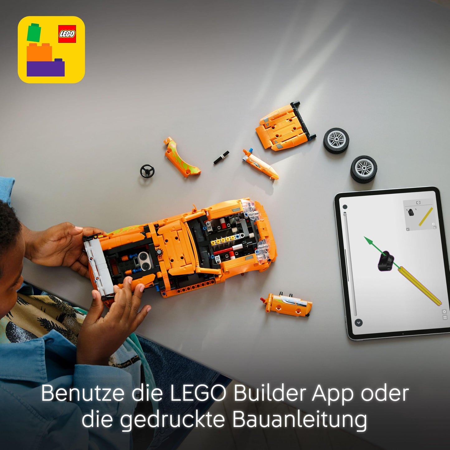 LEGO Technic Fast and Furious Toyota Supra MK4 - toy car - with 6-cylinder engine and opening doors - model set for boys and girls aged 9 and up - birthday gift idea 42204