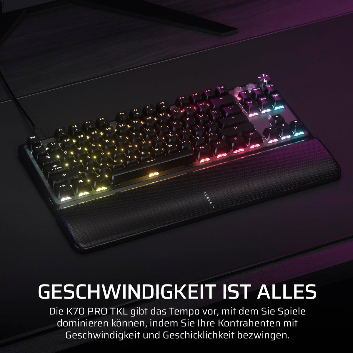 Corsair K70 PRO TKL RGB Wired Gaming Keyboard - Black - CH-911951G-DE