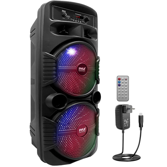 Pyle Partybox, Bluetooth Speaker Large - 600W Boombox with Light Effects, Portable, Super Bass, USB/SD/AUX/FM, for Party, Outdoor & Home, With Remote Control & RCA Input - PPHP2835B