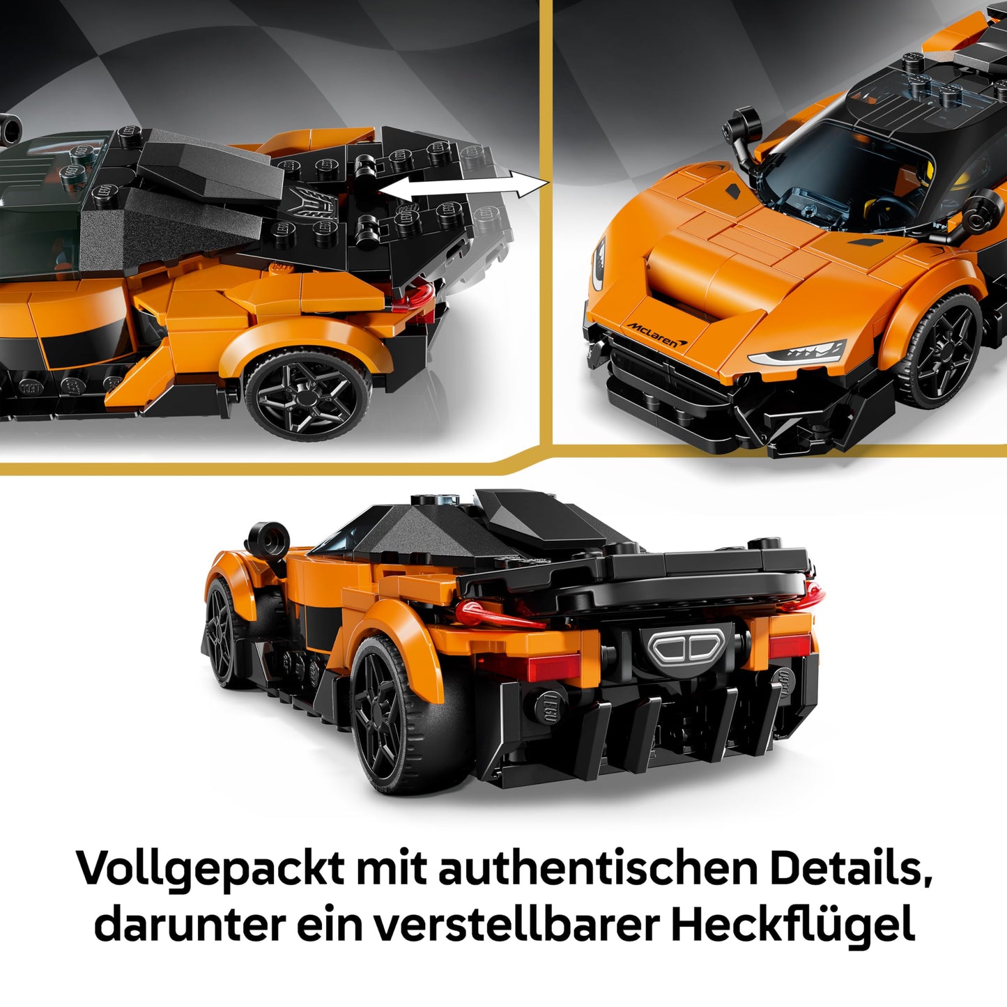 LEGO Speed Champions McLaren W1 - model car with collectible driver minifigure - birthday gift idea for boys aged 9 and up and motorsport fans - 77257