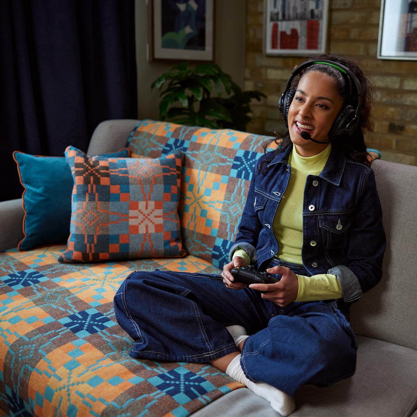 JBL Quantum 360X over-ear gaming headphones - for Xbox as well as PC, Mac and Nintendo Switch - with boom microphone and 22 hours of battery life - black - JBLQ360XWLBLKGRN