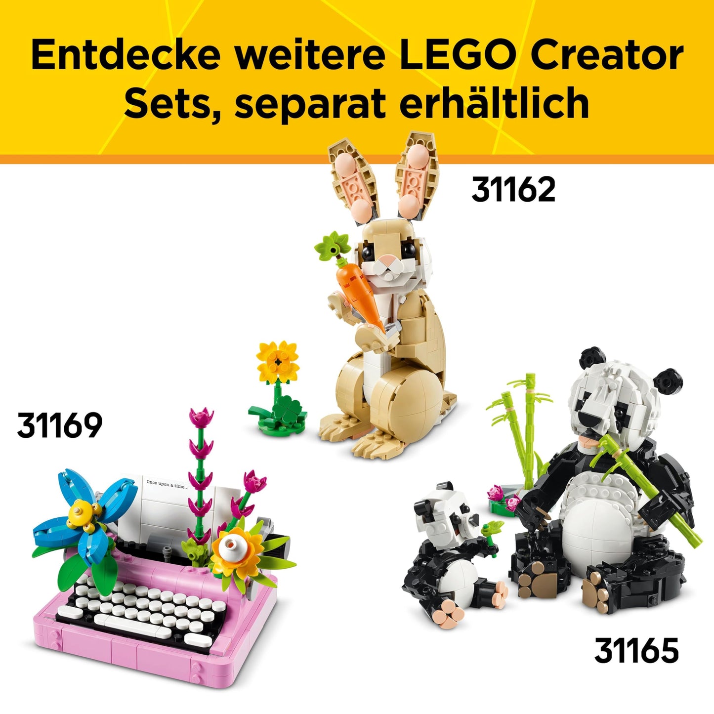 LEGO Creator 3in1 Gray Cat - Animal figure convertible into a pigeon or a dog - Creative birthday gift for girls and boys aged 8 and up - 31163