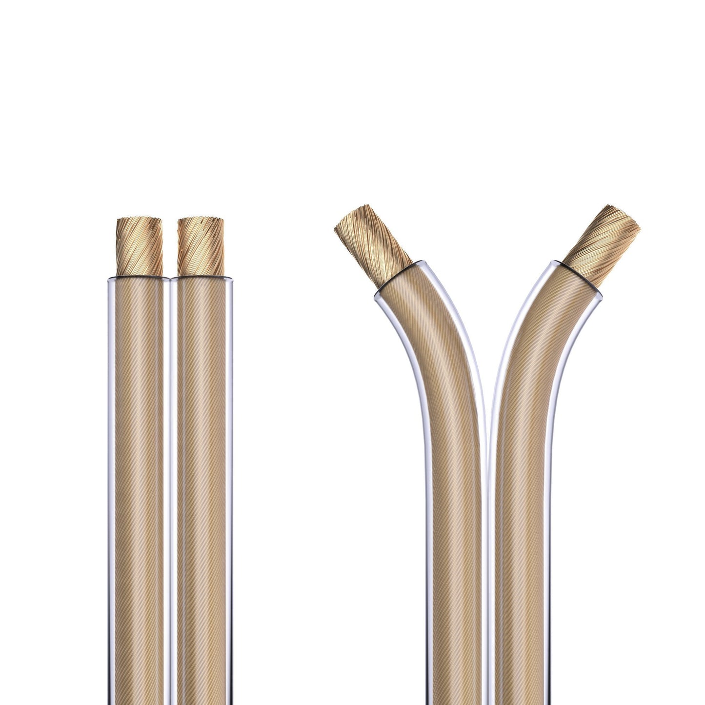 PureLink speaker cable OFC 2x4.00mm² (0.10mm), 20.0m, transparent with blue characteristic curve - SP020-020
