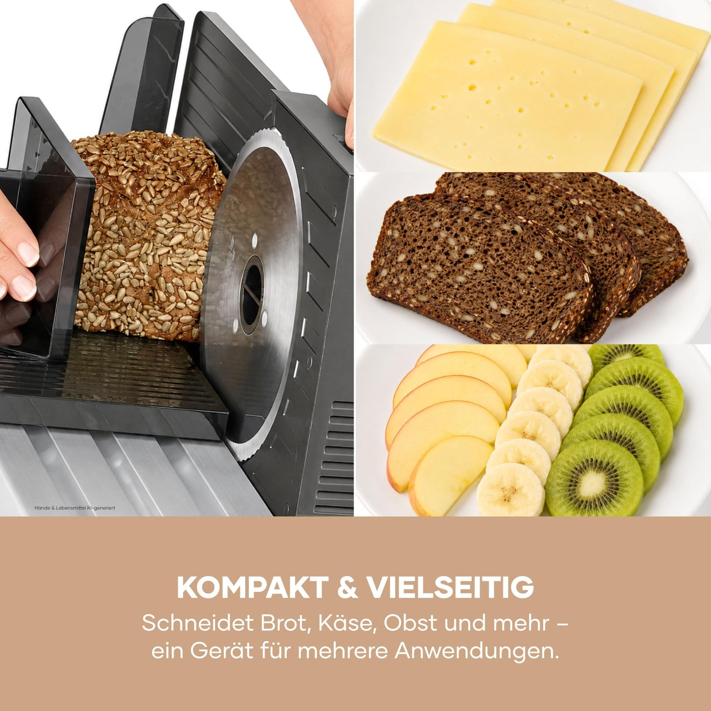 Severin all-purpose slicer for bread, cold cuts or cheese, bread slicer - 3918