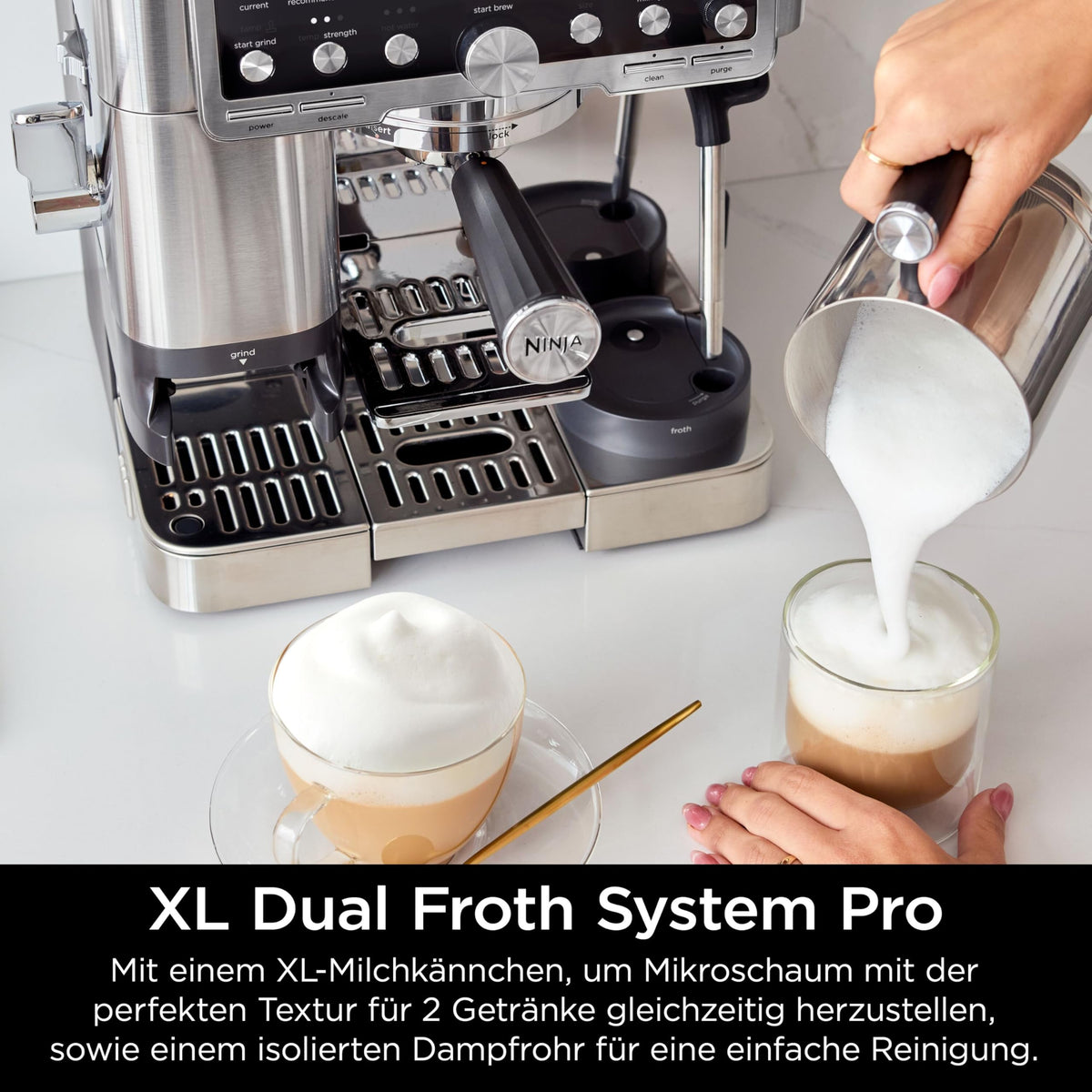 Ninja Luxe Pro 3-in-1-Masina de cafea, Argintiu, ES701EU, utilizare ușoară