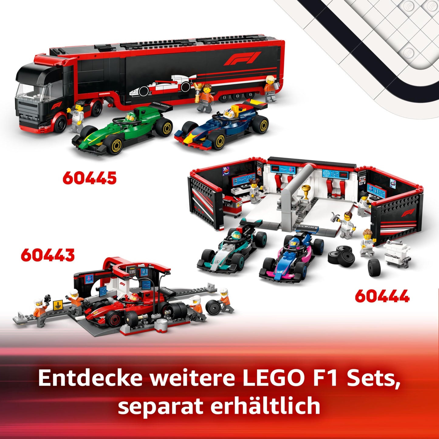 LEGO City F1 racing driver with McLaren racing car - toy Formula 1 model with racing car and minifigure - small gift for boys and girls aged 6 and over or motorsport fans 60442