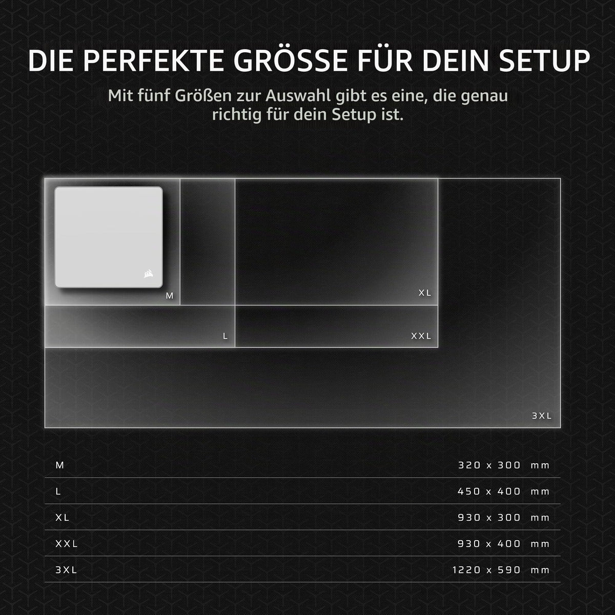 Corsair MM Fray-Resistant Gaming Mouse Pad – XXXL (1220 x 590mm) – Gray - CH-941D0C5-WW