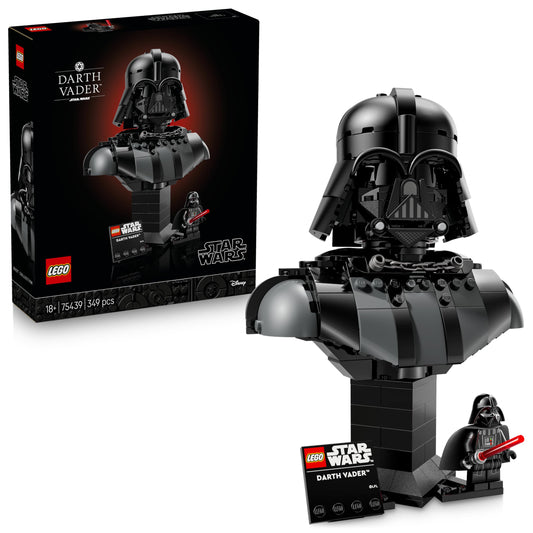 LEGO Star Wars 75439 Darth Vader bust - model building for adults - including collectible minifigure with red lightsaber - gift idea for fans of A New Hope