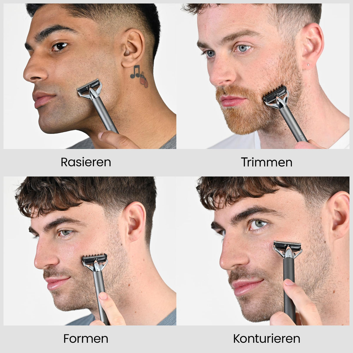 BaByliss X-Blade Rasoir electric, trimmer pentru barbă și corp, lame de precizie ultra ascuțite, lamă flexibilă de 50°, 4 capete de pieptene 1-5mm, acumulator Li-Ion fără fir, 100% rezistent la apă, OT996E