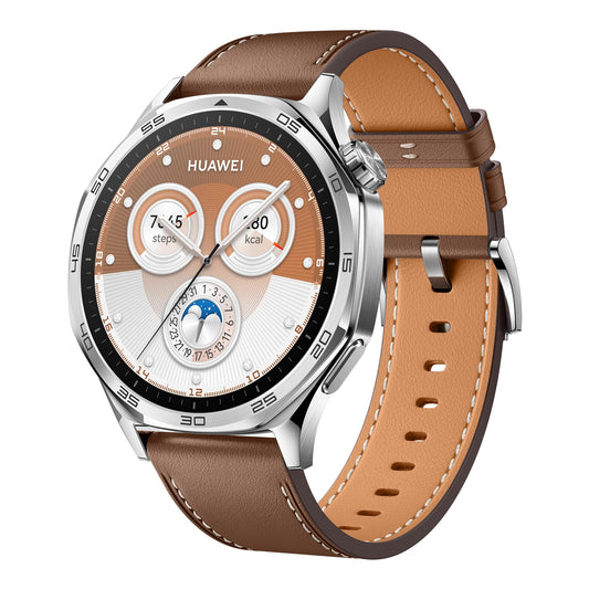 HUAWEI Watch GT 5 Smartwatch, GPS fitness watch, 46 mm, brown