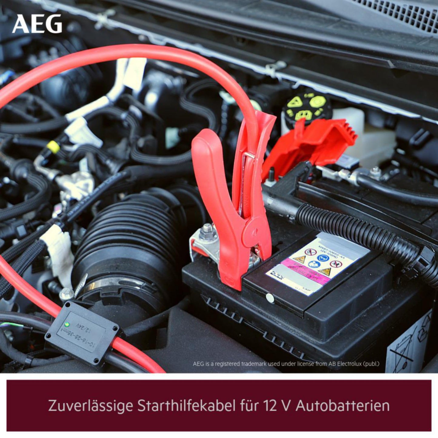AEG Automotive 10648 jumper cable SP 25 Illuminated in storage bag, 2 x 3.5m, DIN 72553