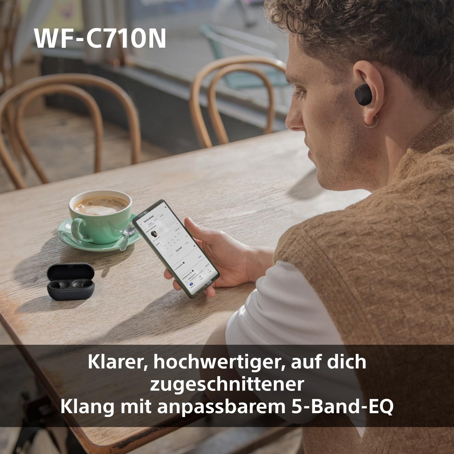 Sony WF-C710N - Truly Wireless Noise Canceling Earphones, lightweight, touch operation, multipoint connection, IPX4, up to 40h battery, quick charging, iOS and Android compatible, pink - WFC710NP.CE7