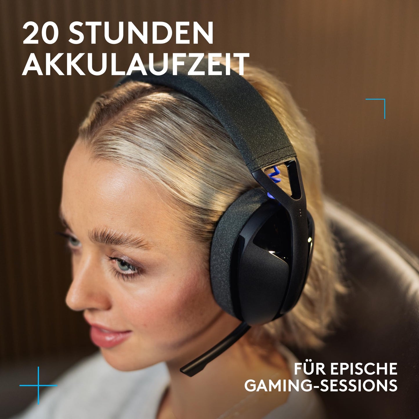 Logitech G G321 Lightspeed Wireless Bluetooth Gaming Headset, Dynamic Comfort and Fit, 16kHz Oscillating Microphone, 20+ Hour Battery Life, PC, PS4, PS5, Nintendo Switch, Mobile Device - Black - 981-001563