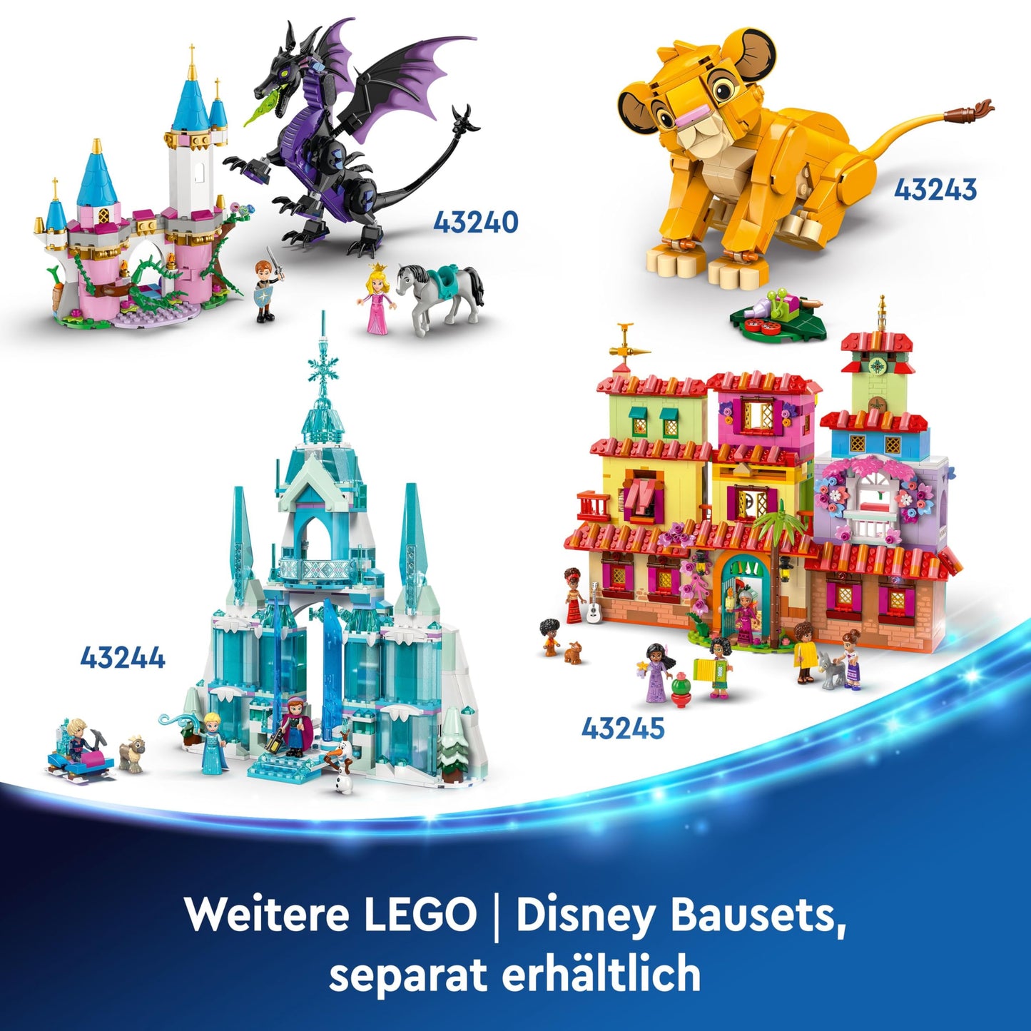 LEGO ǀ Disney Snow White's jewelry box - toy with lockable lid & bracelet plus Snow White & the Evil Queen mini dolls - gift for girls aged 6 and up & film fans - 43276