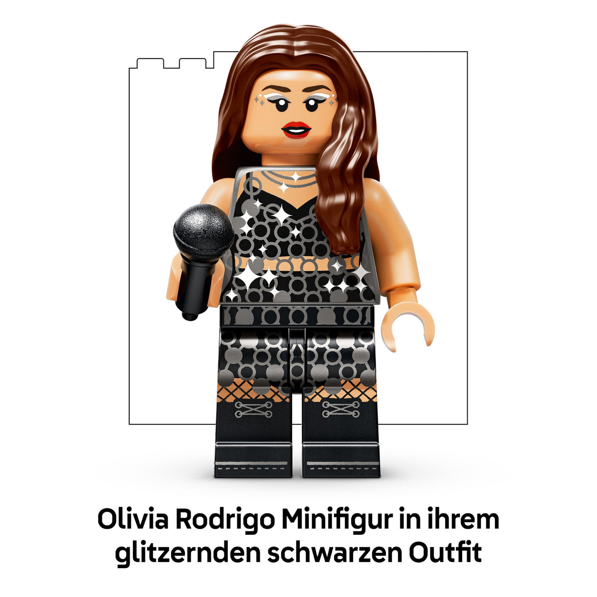 LEGO Editions Olivia Rodrigo - Luna de concert, jucărie cu pick-up, disc și minifigurină - decor muzical pentru noptieră - cadou pentru adolescente de 14 ani și fani - 43029