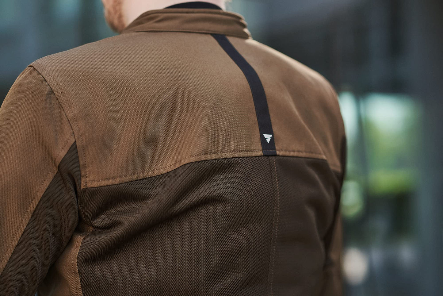 SHIMA OpenAir Motorcycle Jacket Men with Protectors AirForce Back Protector Motorcycle Jacket Summer Mesh Ventilated Textile Jacket Protective Jackets Protector Jacket Airy (Men, Brown, 3XL) - OPENAIR