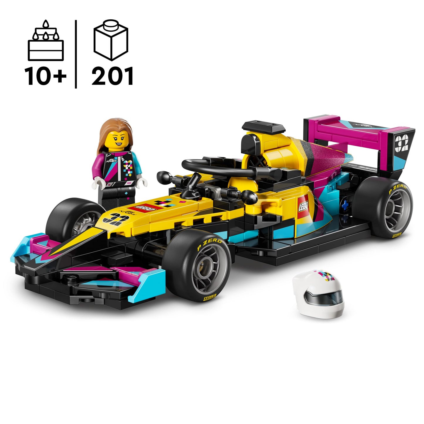 LEGO Speed Champions F1 ACADEMY racing car - toy model car - with Formula 1 racing driver minifigure - gift for girls, boys and adult fans aged 10 and over - 77258