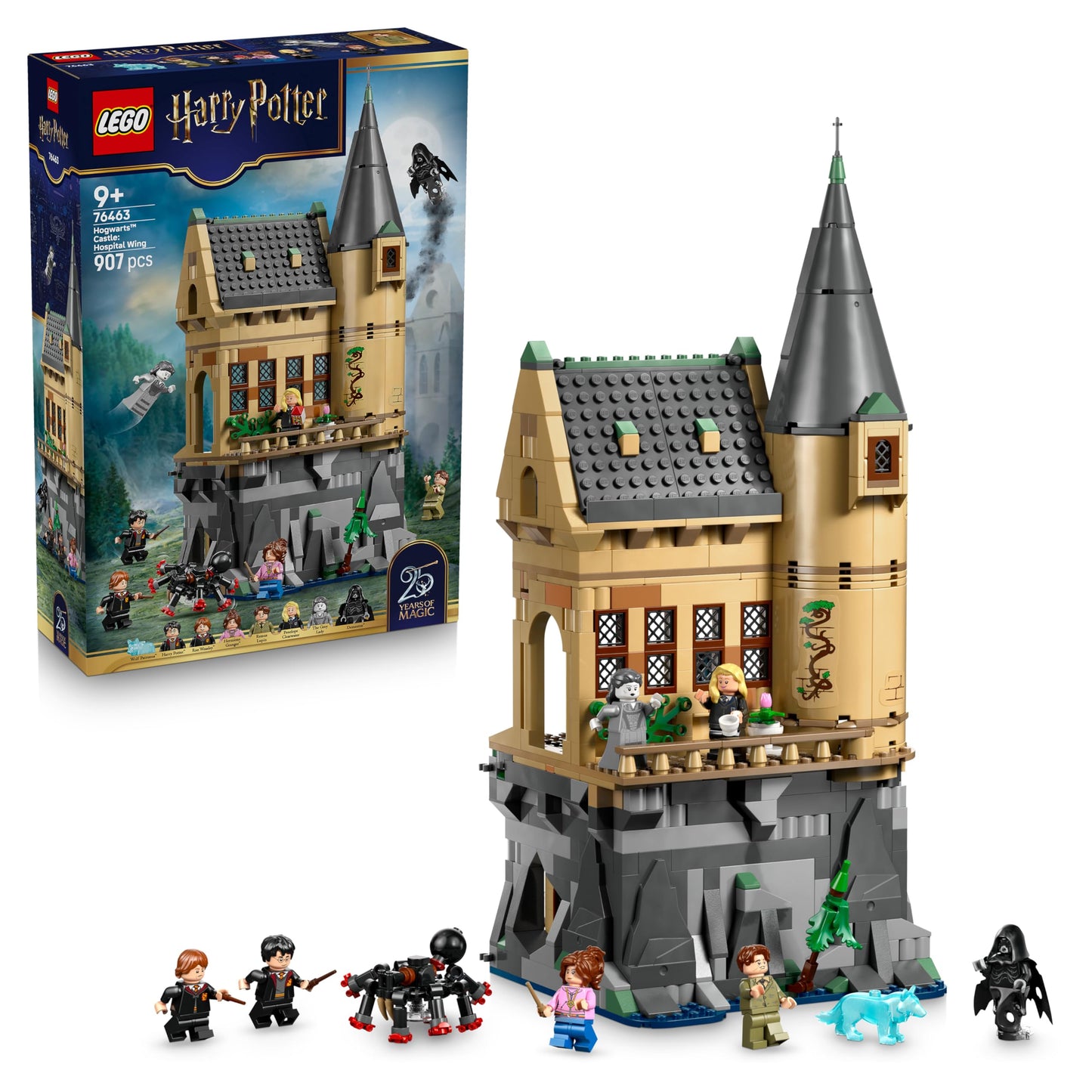 LEGO Harry Potter Hogwarts Castle: Hospital Wing - DIY set with 7 minifigures - model building with Hermione and Ron figures - creative gift for girls, boys and fans aged 9 and over - 76463