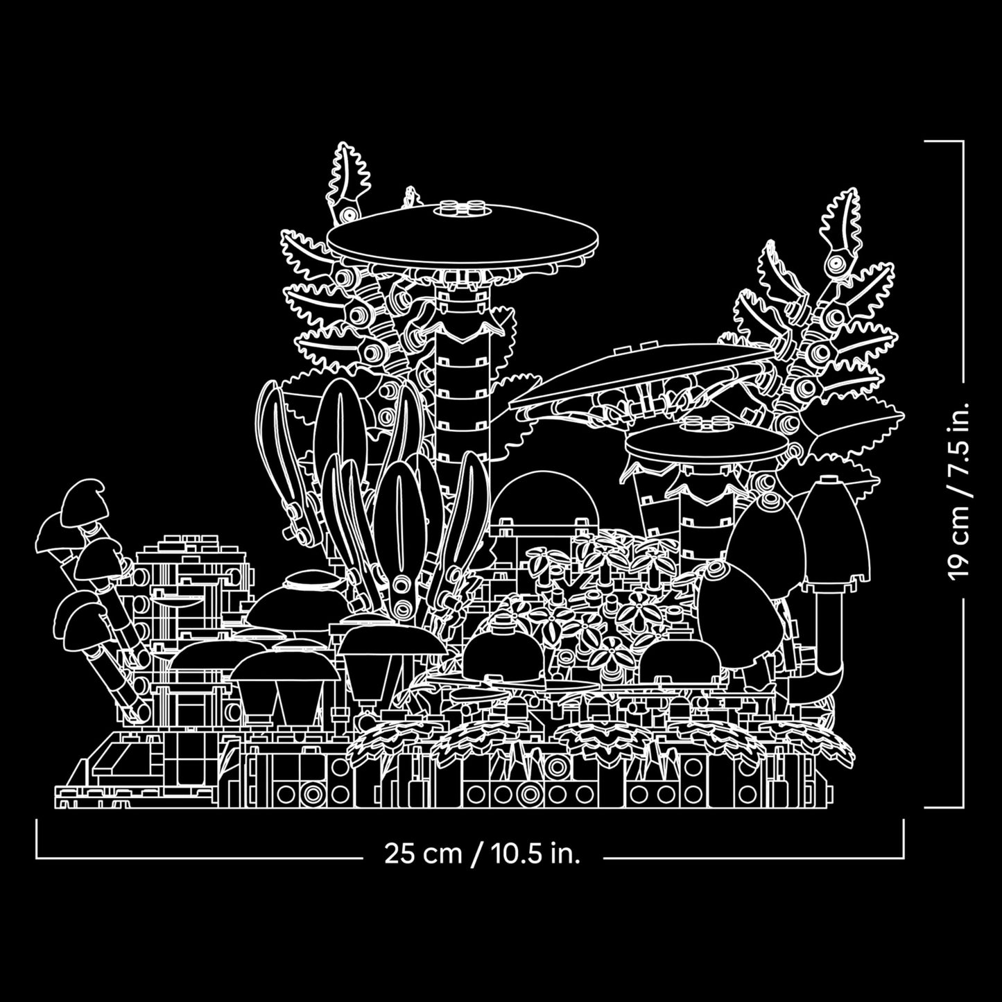 LEGO Botanicals Forest Mushrooms - Artificial Plant Set for Adults - Including Fly Agaric & Artificial Flowers for Living Room or Bedroom Decoration - DIY Gift Idea - 11505