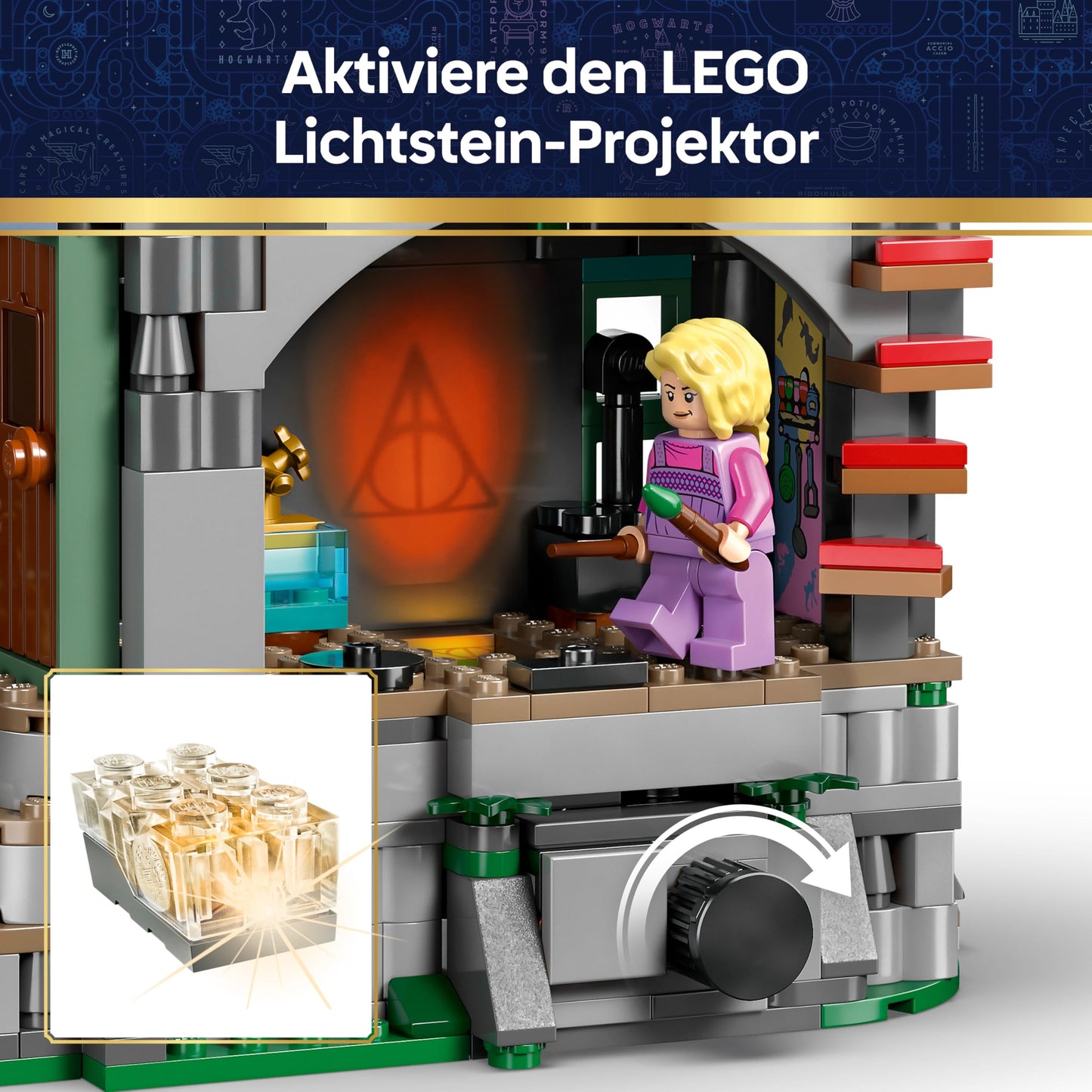 LEGO Harry Potter Luna Lovegoods House - model building with light brick and 5 minifigures - construction kit DIY decoration for the bedroom - creative gift for girls, boys and fans aged 10 and over - 76467