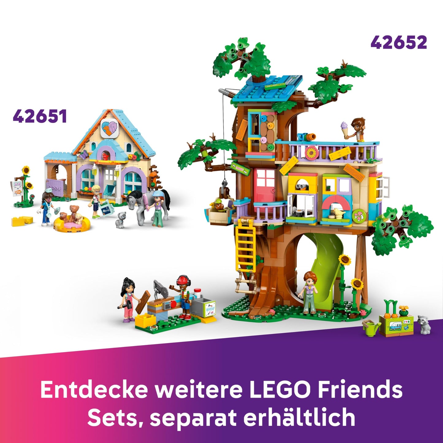 LEGO Friends Pet Accessories Shop - with dog, cat and rabbit animal figures, 3 minifigures and lots of pet care accessories - gift for girls and boys aged 6 and up - 42650