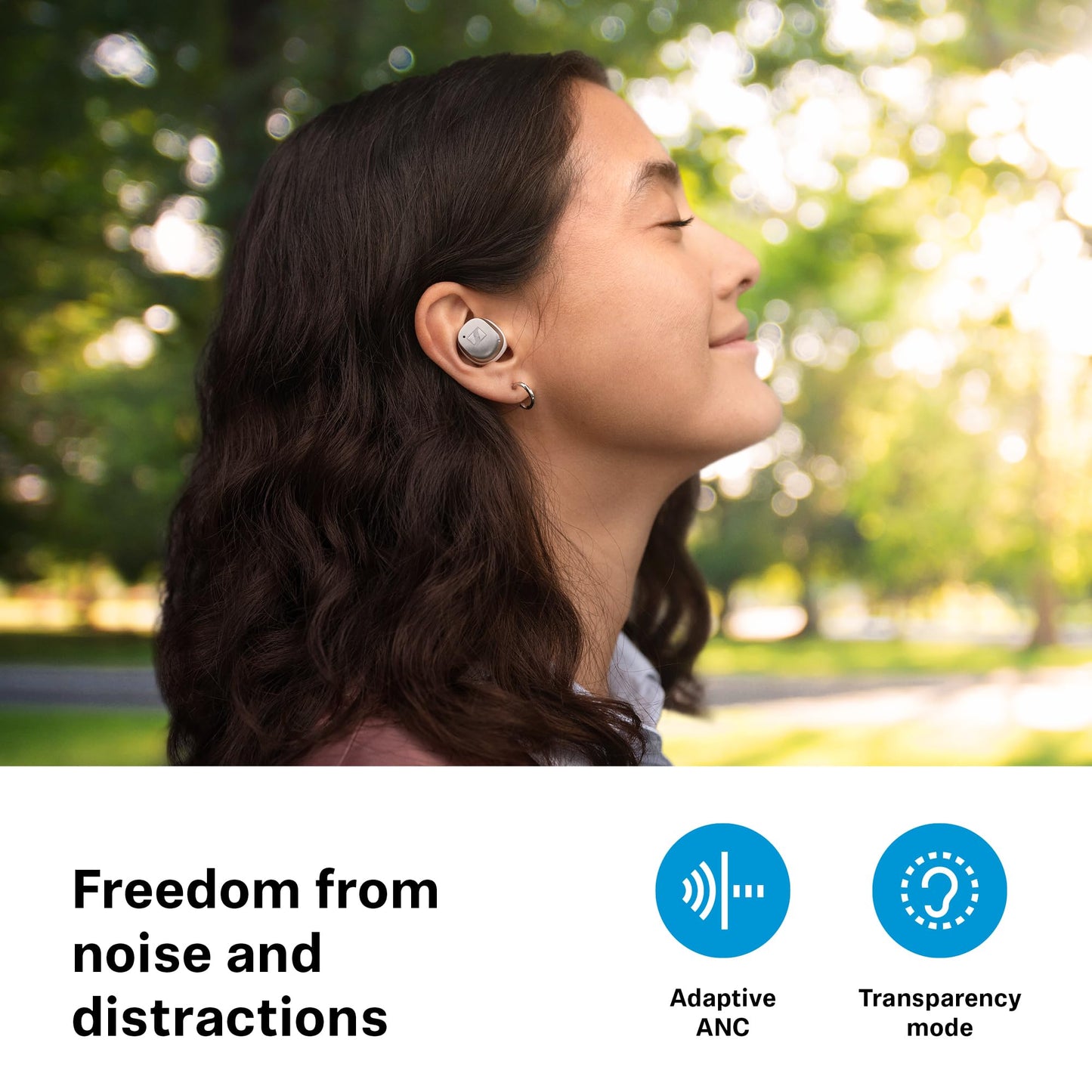 Sennheiser MOMENTUM True Wireless 4, wireless Bluetooth headphones, Bluetooth 5.4, noise canceling, comfortable design, 30 hour battery life, adaptive ANC, LE Audio, Auracast, black copper - 700367
