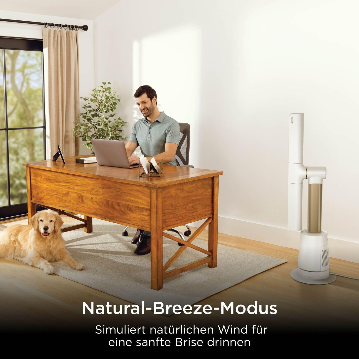 Shark TurboBlade Tower Fan, Quiet, High Speed System, Air Circulation up to 20 Meters, 10 Speeds, 180° Oscillation, Remote Control, Timer, Easy Cleaning, White TF200SEUWH