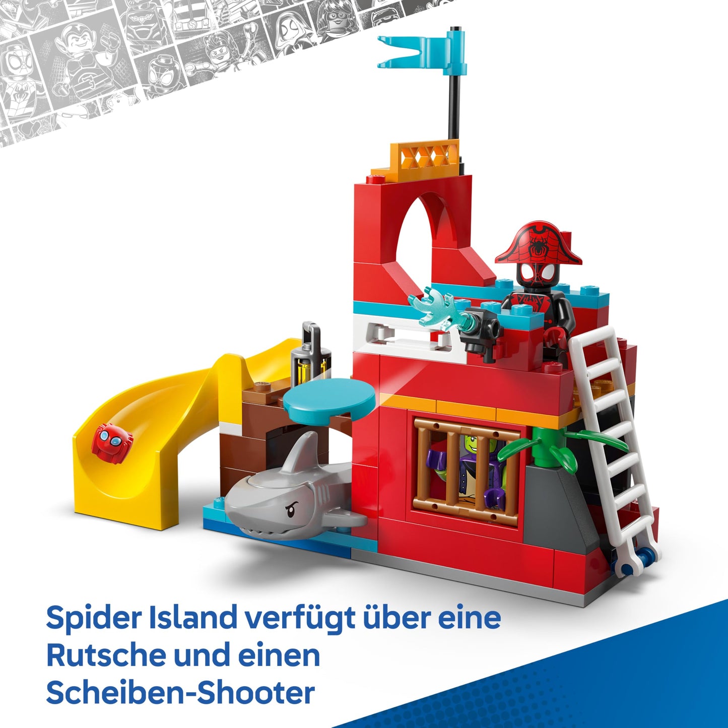 LEGO ǀ Pirate Ship from Spidey's Team - Superhero Set with a Ship Model, 2 Boats, 4 Minifigures - Gift for Boys Aged 4 and Up and Fans of the Spidey and His Super Friends Series - 11208