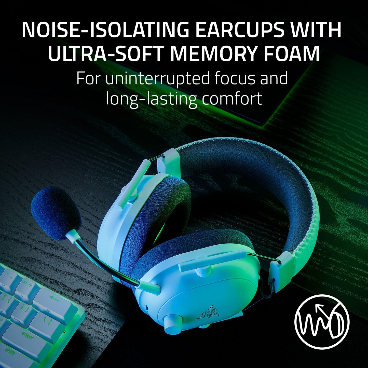 Razer BlackShark V2 Pro (2023) - Premium wireless esports headset (HyperClear super wideband microphone, Triforce Titanium 50mm driver, HyperSpeed wireless technology, up to 70 hours battery) White - RZ04-04530200-R3M1