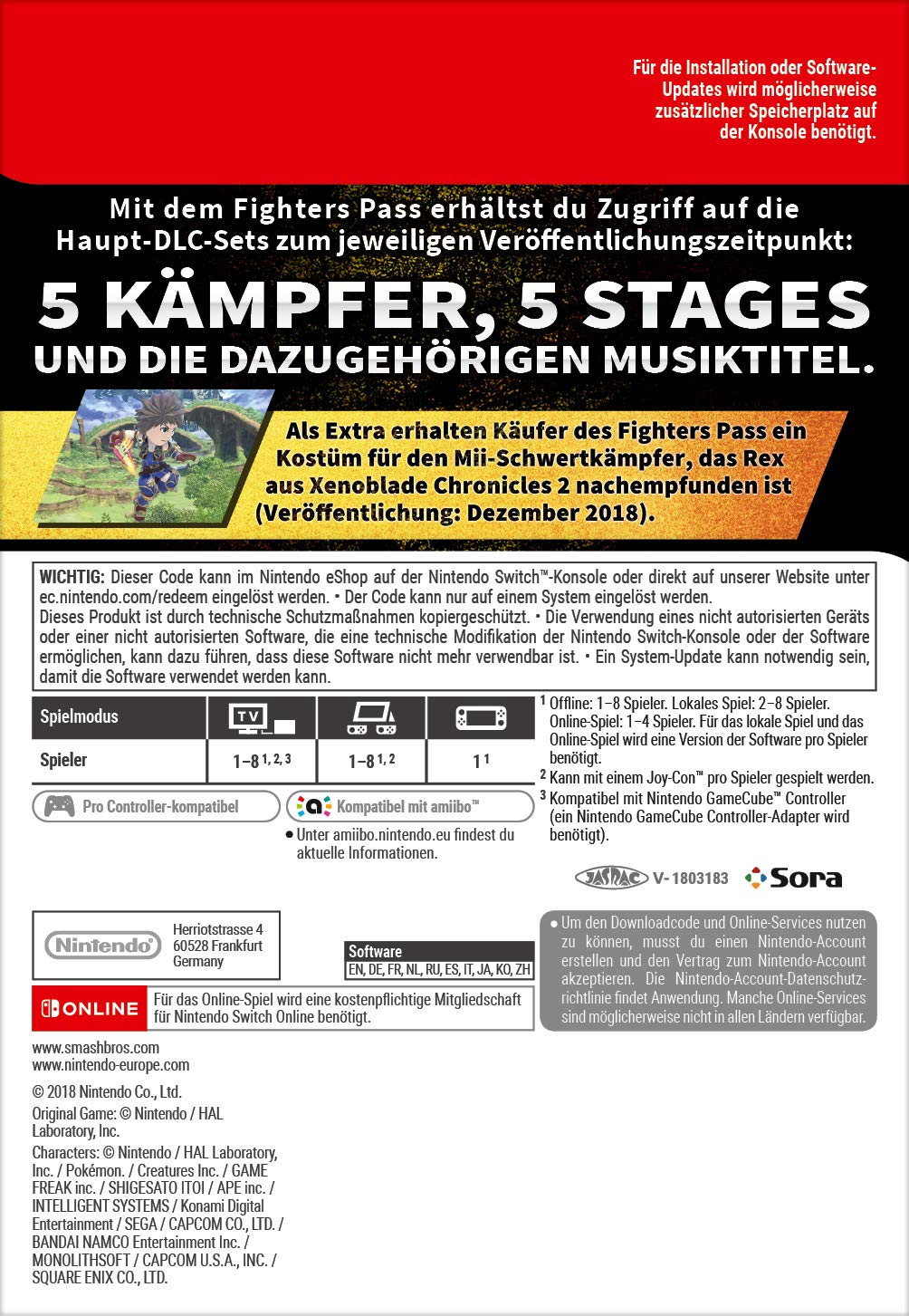 Super Smash Bros. Ultimate Fighters Pass | Switch - Download Code - F0DH