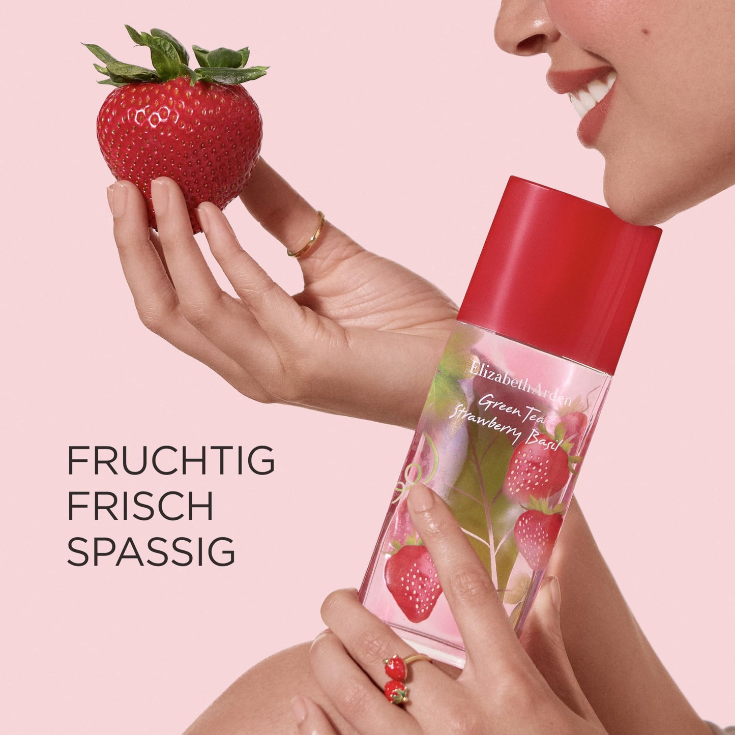 Elizabeth Arden - Green Tea Strawberry Basil Eau de Toilette, Fresh Fruity Women's Perfume with Green Tea, Strawberry and Basil, Light, Invigorating Fragrance for Women with Long-Lasting Freshness, 100ml - A0139580