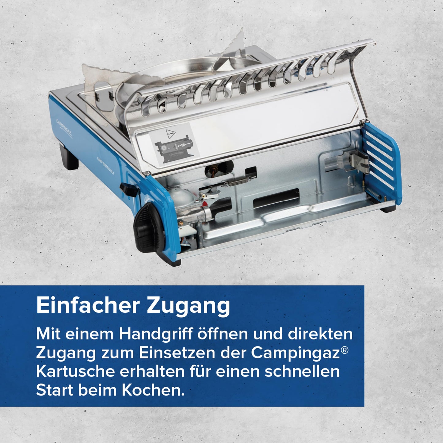 Campingaz Camp'Bistro DLX Stopgaz camping stove, blue - 2000039195