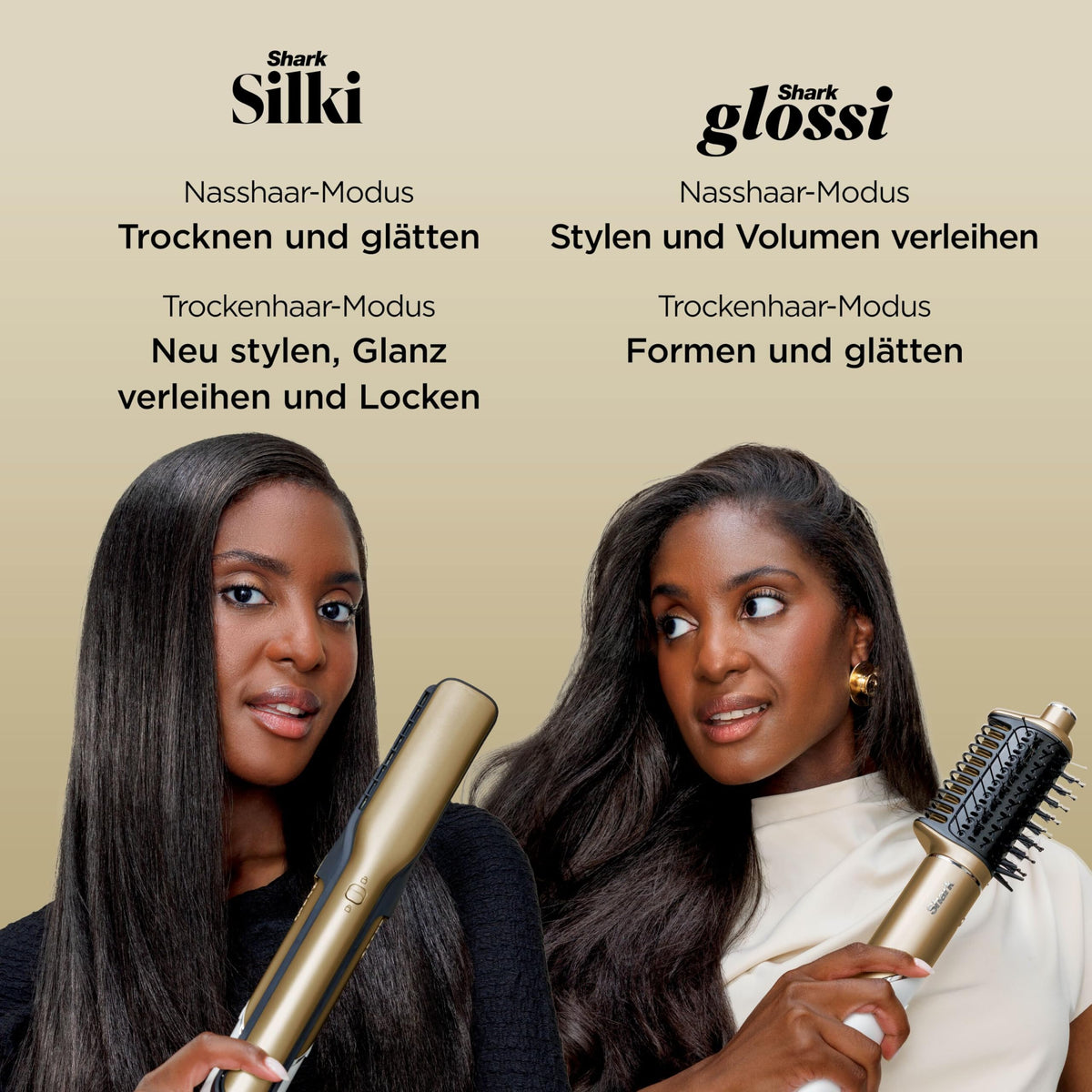 Shark Glam Multistyler și uscător de păr pentru păr drept, HD6041SEU