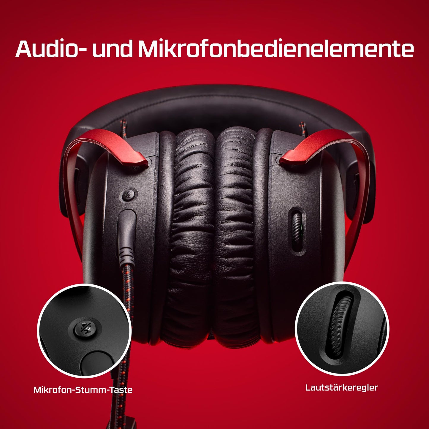 HyperX Cloud III Wired Gaming Headset - 53mm Driver, Memory Foam, DTS, Noise Canceling Microphone, USB-C/USB-A/3.5mm, for PC, PS5, PS4, Xbox, Switch, Mac - Black/Red - 727A9AA