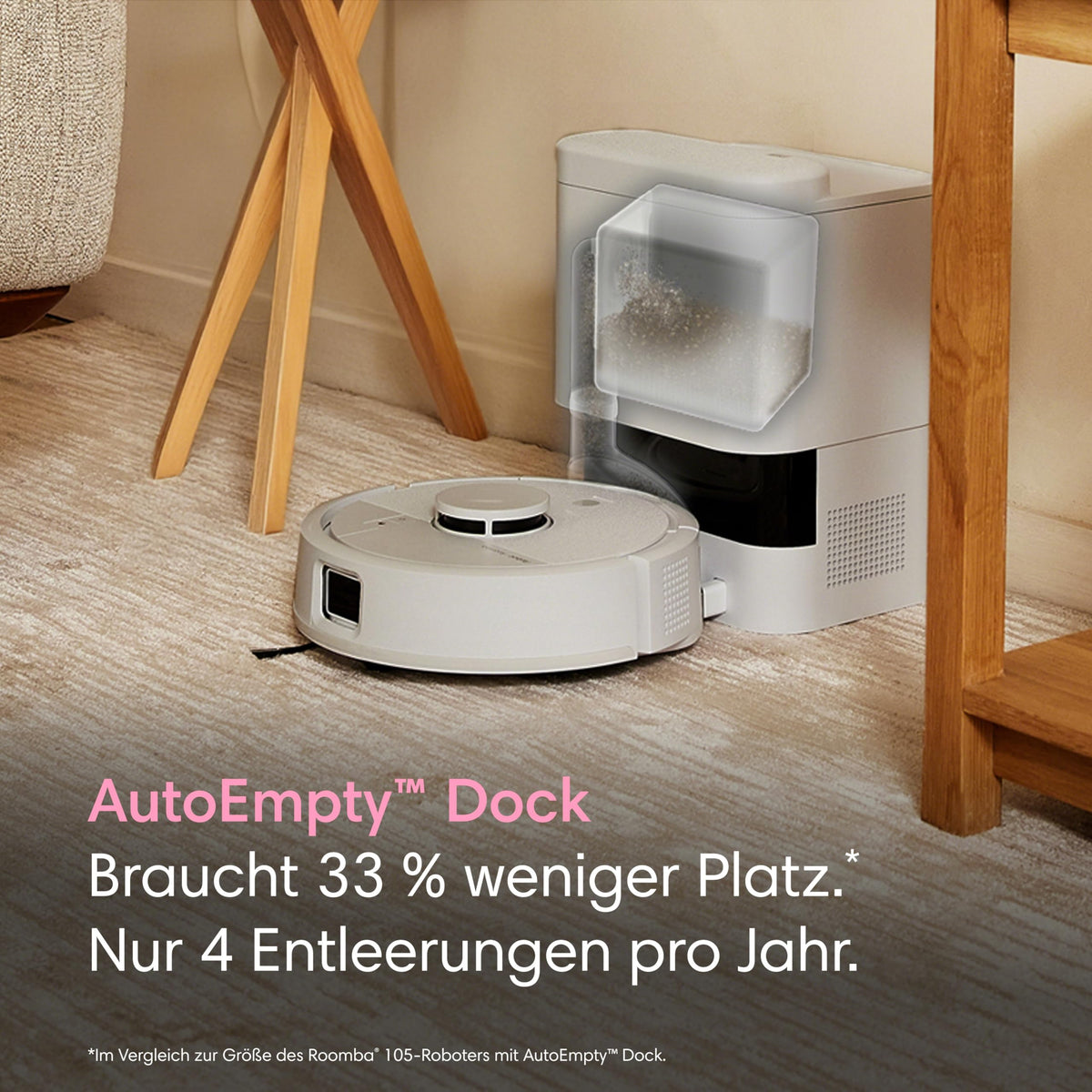 iRobot Roomba Mini Vacuum Robot with Mopping Function, AutoEmpty Base, LiDAR - F155240