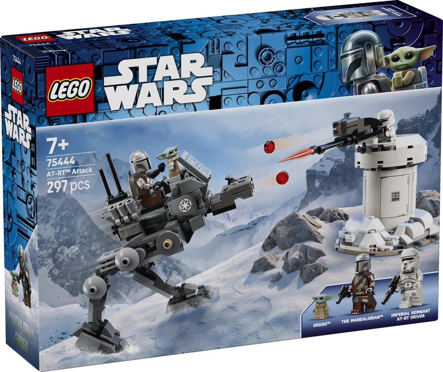 LEGO Star Wars 75444 Attack of the AT-RT - model building with imperial walker, tower, Mandalorian minifigure & Grogu figure - birthday gift for boys aged 7 and up & fans