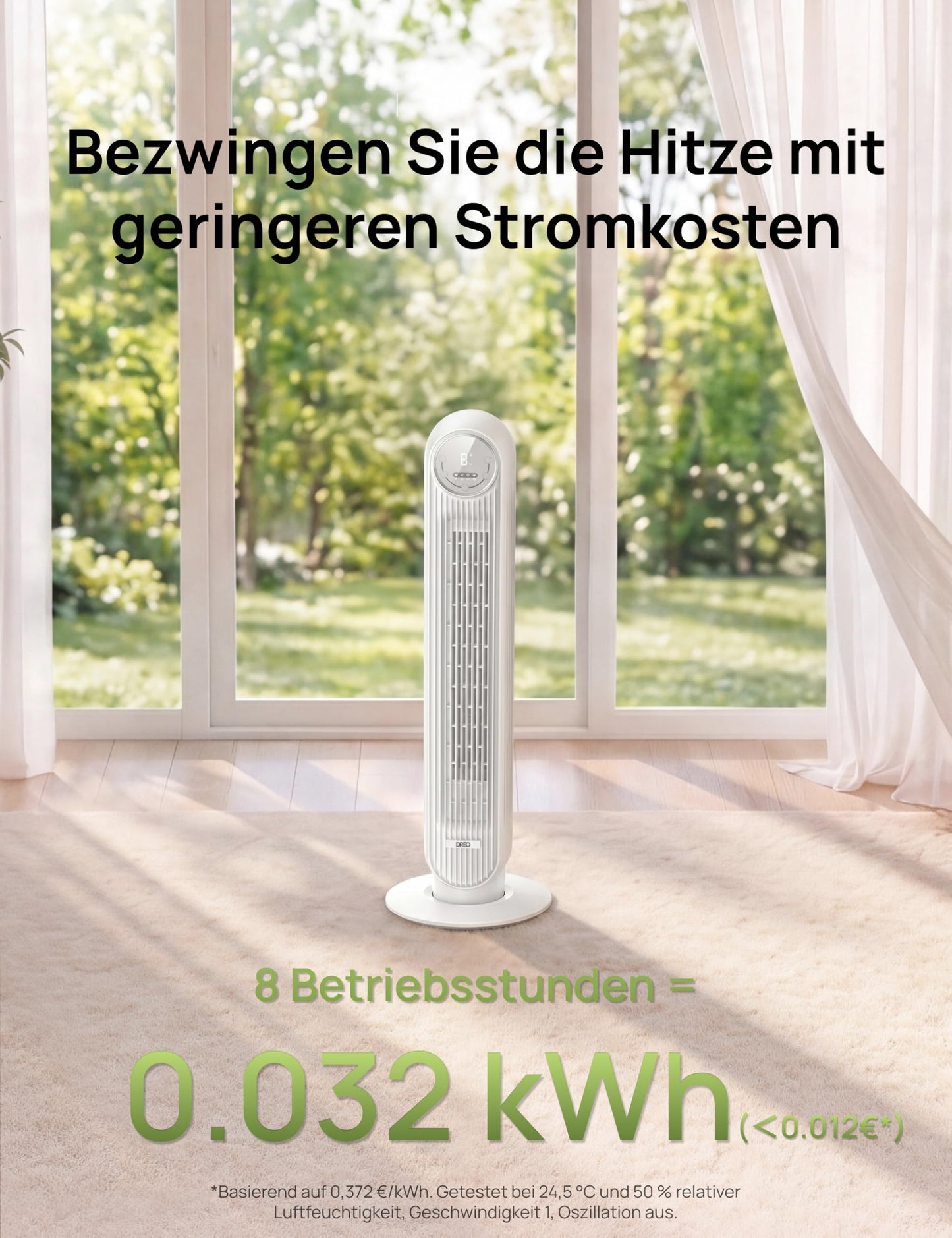 Dreo Smart 20dB Quiet Tower Fan, 10 m Throw 4 Speed Levels 4 Modes 8 Hour Timer 90° Oscillating Fan with Cooling WiFi & Remote Control for Bedroom, Nomad OneS, White - DR-HTF007S
