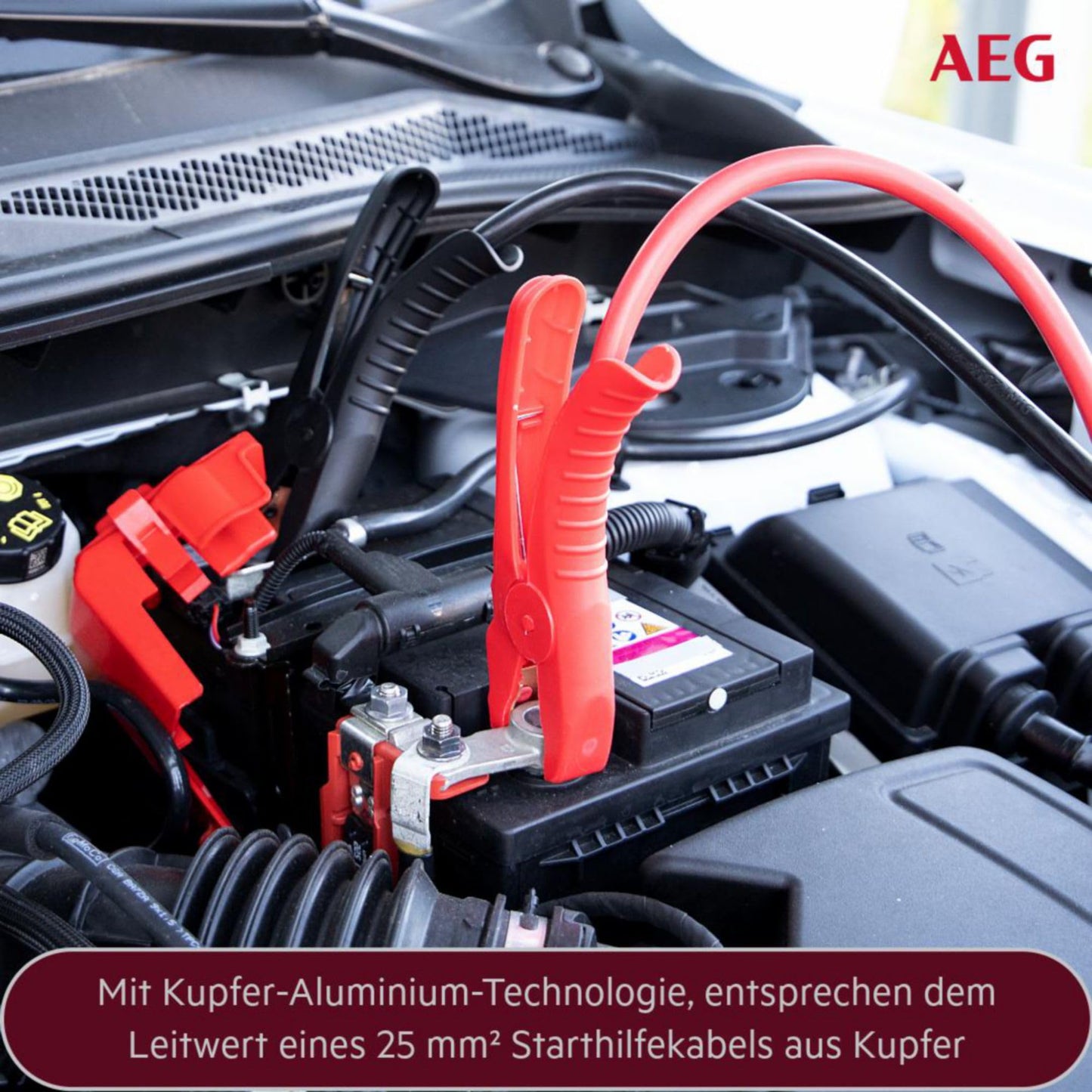 AEG jumper cable SP 25 "Alu-Tec, for 12 volts and 24 volts, in storage bag, DIN 72553 - 97204