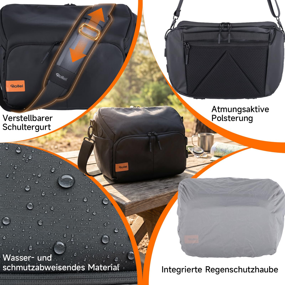 Camera bag, Rollei Fotoliner Ocean Bag L camera bag large photo bag - 27526