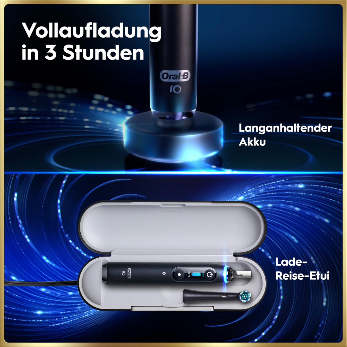 Oral-B iO - our most advanced technology with individually powered bristles and a dentist-inspired round brush head.
