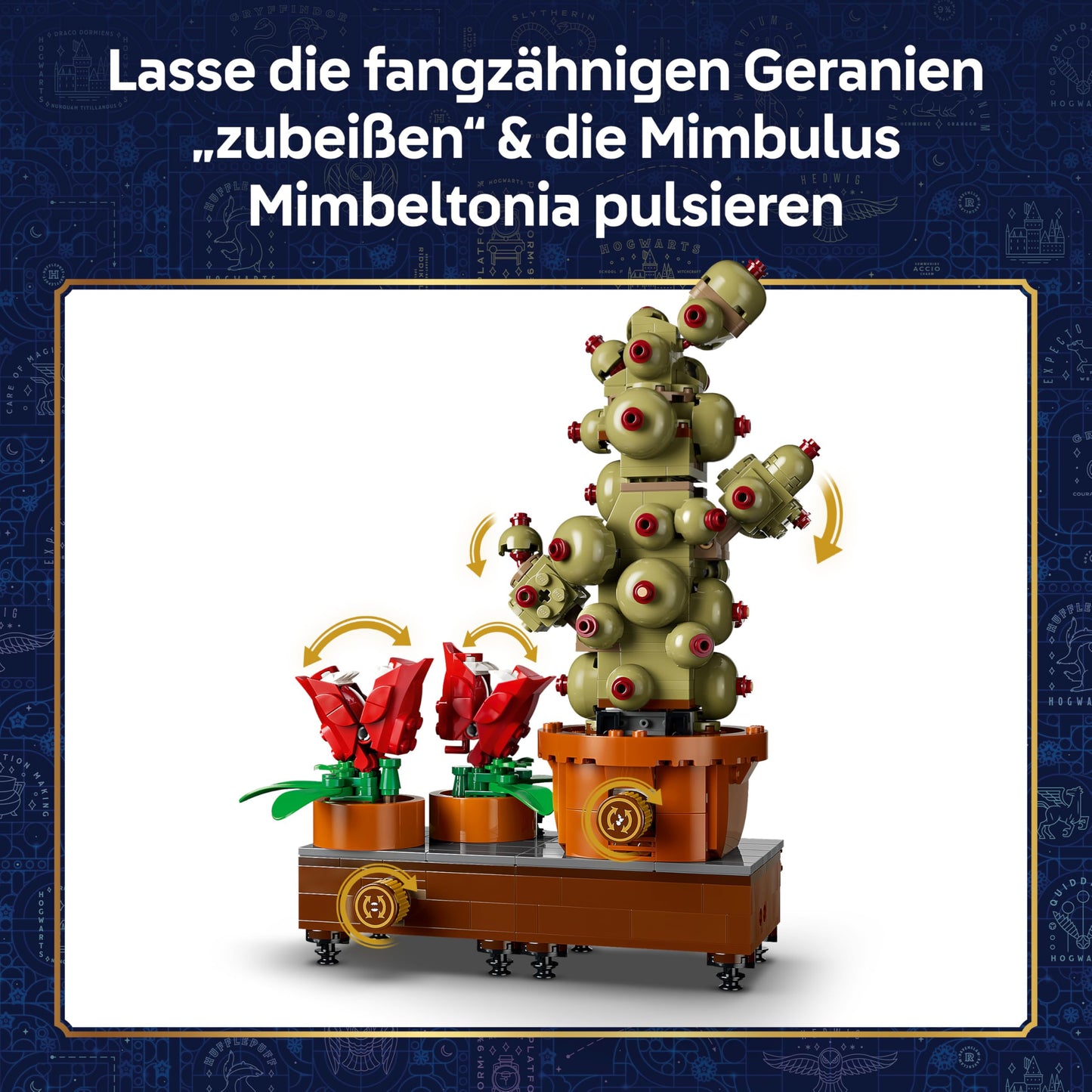 LEGO Harry Potter Hogwarts Castle: Herbology Plants - Interactive Toy - Artificial Potted Plants with Flowers - DIY Decoration - Gift for Girls, Boys & Teenage Fans Ages 12 and Up - 76474