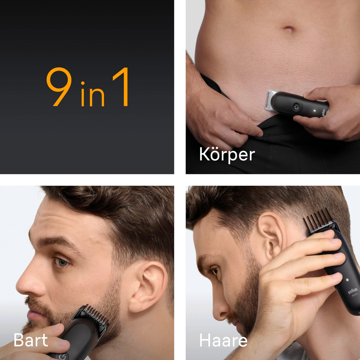 Braun Multigroom All-in-One Series 5, 9-in-1 Trimmer-Set, AIO5540, Negru - 7500435245029