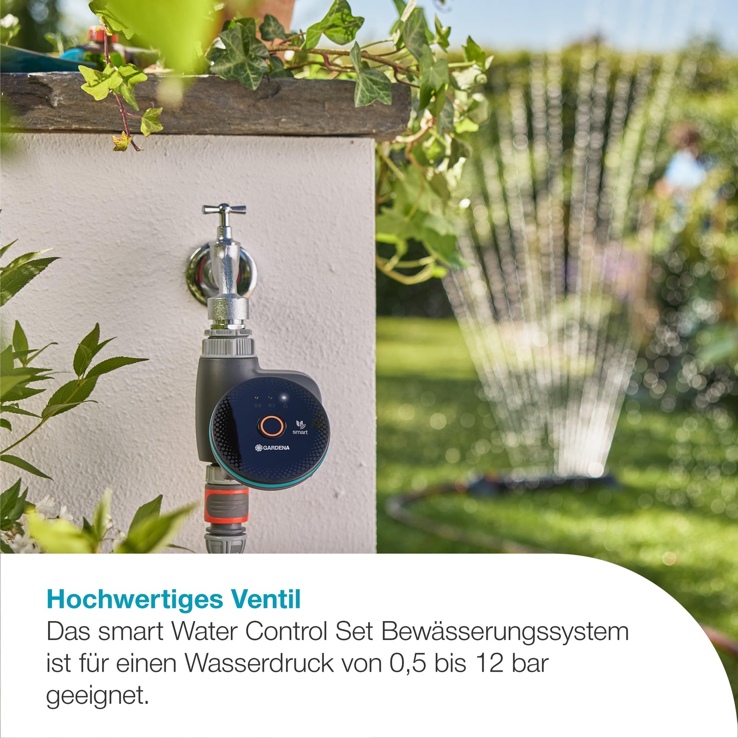 Gardena smart Water Control Set irrigation control; smart: data-controlled irrigation*, smart home integration*, clever irrigation, high-quality valve technology (19043-20)